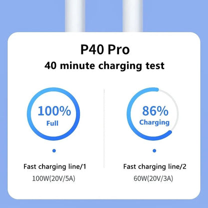 Hridz 100W USB Type-C To Type-C Cable PD Fast Charging Cable For Android Samsung
