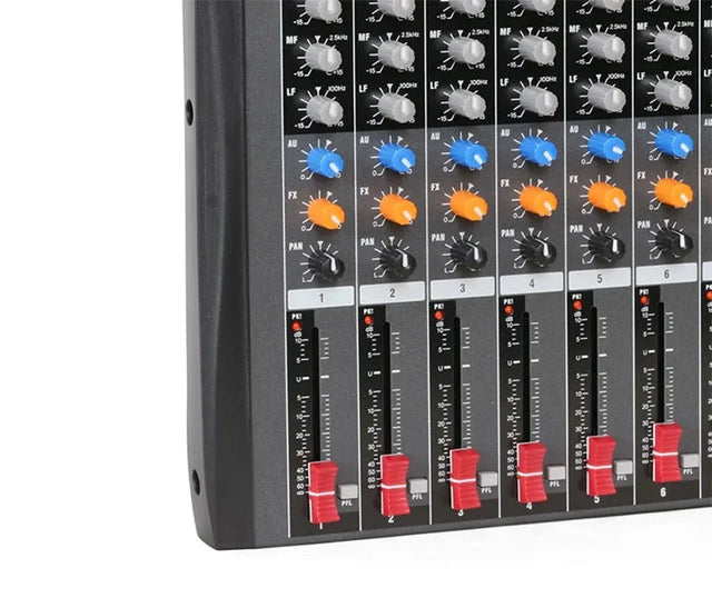 Hridz 16-Ch Professional Audio Mixer - USB Interface, Bluetooth & 48V Phantom Power for Studio, DJ, Karaoke & Live Stage