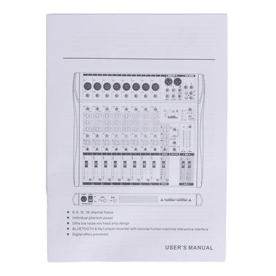 Hridz 16-Ch Professional Audio Mixer - USB Interface, Bluetooth & 48V Phantom Power for Studio, DJ, Karaoke & Live Stage