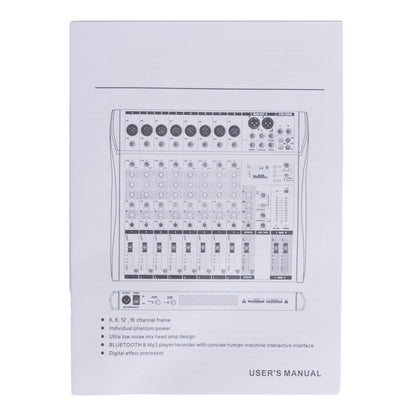 Hridz 16-Ch Professional Audio Mixer - USB Interface, Bluetooth & 48V Phantom Power for Studio, DJ, Karaoke & Live Stage