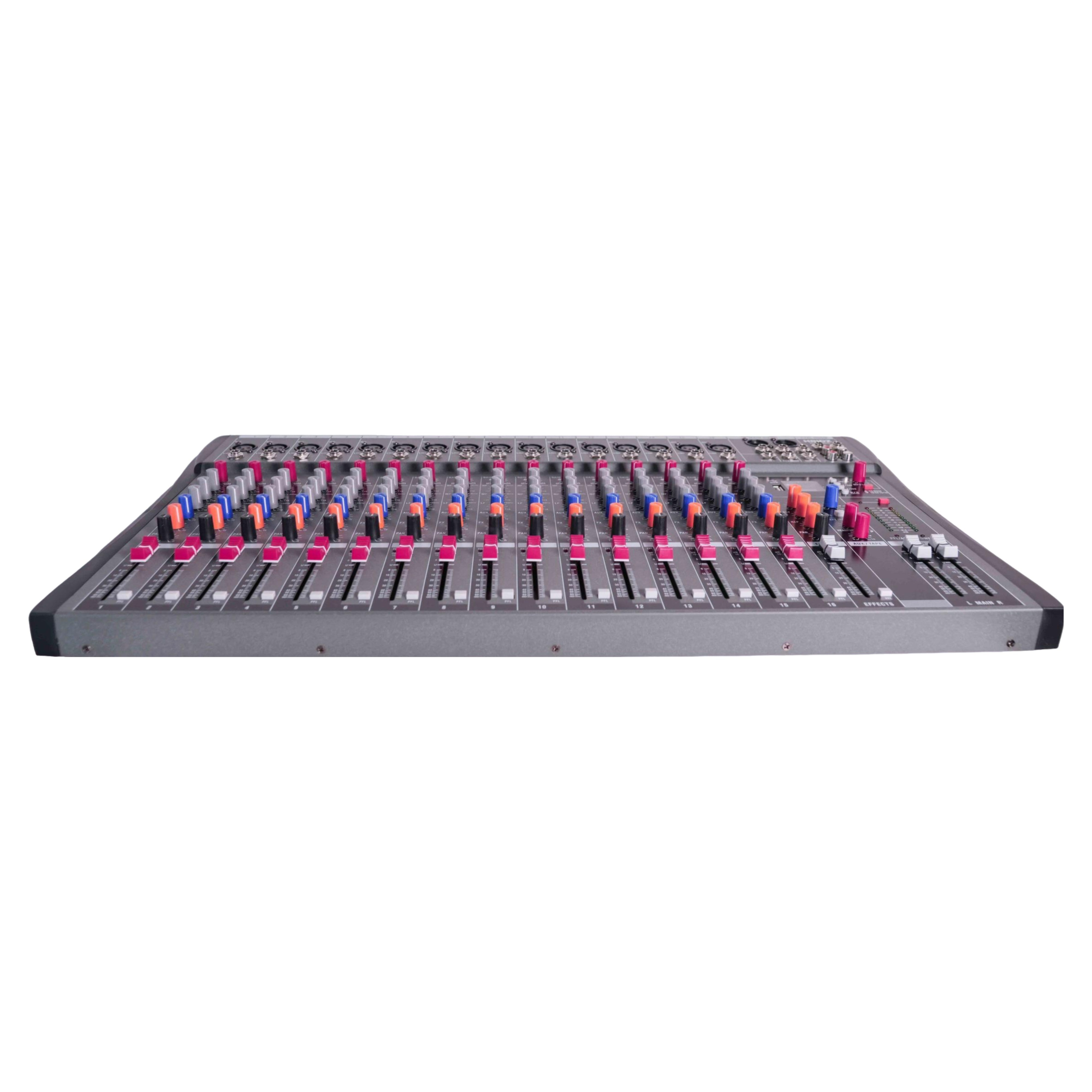 Hridz 16-Ch Professional Audio Mixer - USB Interface, Bluetooth & 48V Phantom Power for Studio, DJ, Karaoke & Live Stage