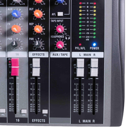 Hridz 16-Ch Professional Audio Mixer - USB Interface, Bluetooth & 48V Phantom Power for Studio, DJ, Karaoke & Live Stage