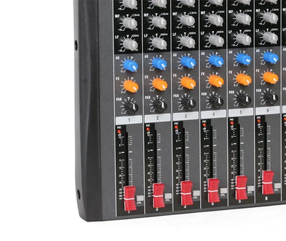 Hridz 16 Channel DJ Karaoke Audio Sound Mixer Mixing DJ Console USB with 48V Phantom Power
