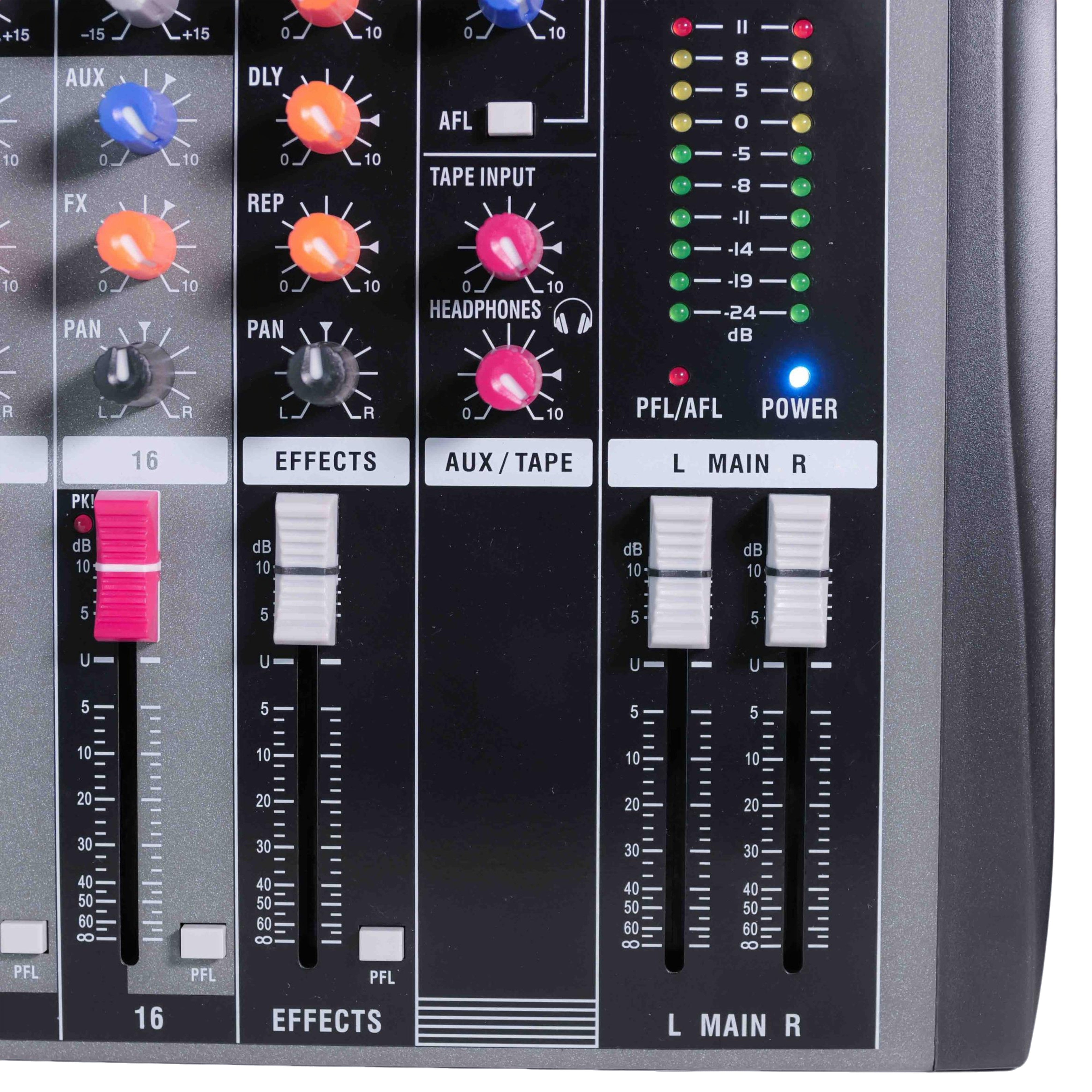 Hridz 16 Channel Professional Audio Mixer - USB Interface, Bluetooth & 48V Phantom Power for Studio, DJ, Karaoke & Live Stage