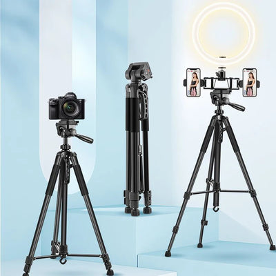 Hridz 175cm Portable Aluminium Alloy Camera Tripod with 3-Way Swivel Pan Head & Carry Bag – Lightweight Travel Tripod for DSLR, Mirrorless & Video Camcorders