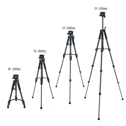 Hridz 175cm Portable Aluminium Alloy Camera Tripod with 3-Way Swivel Pan Head & Carry Bag – Lightweight Travel Tripod for DSLR, Mirrorless & Video Camcorders