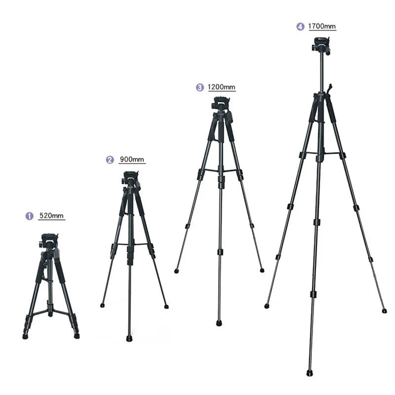 Hridz 175cm Portable Aluminium Alloy Camera Tripod with 3-Way Swivel Pan Head & Carry Bag – Lightweight Travel Tripod for DSLR, Mirrorless & Video Camcorders