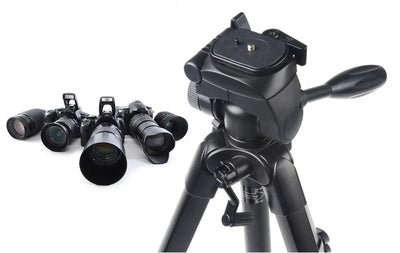 Hridz 175cm Portable Aluminium Alloy Camera Tripod with 3-Way Swivel Pan Head & Carry Bag – Lightweight Travel Tripod for DSLR, Mirrorless & Video Camcorders