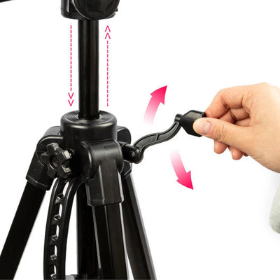 Hridz 175cm Portable Aluminium Alloy Camera Tripod with 3-Way Swivel Pan Head & Carry Bag – Lightweight Travel Tripod for DSLR, Mirrorless & Video Camcorders