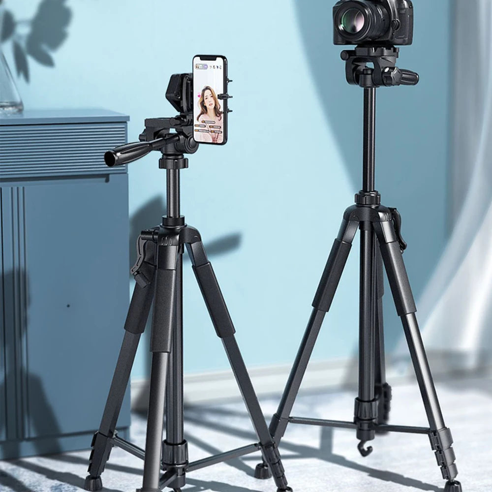 Hridz 175cm Portable Aluminium Alloy Camera Tripod with 3-Way Swivel Pan Head & Carry Bag – Lightweight Travel Tripod for DSLR, Mirrorless & Video Camcorders