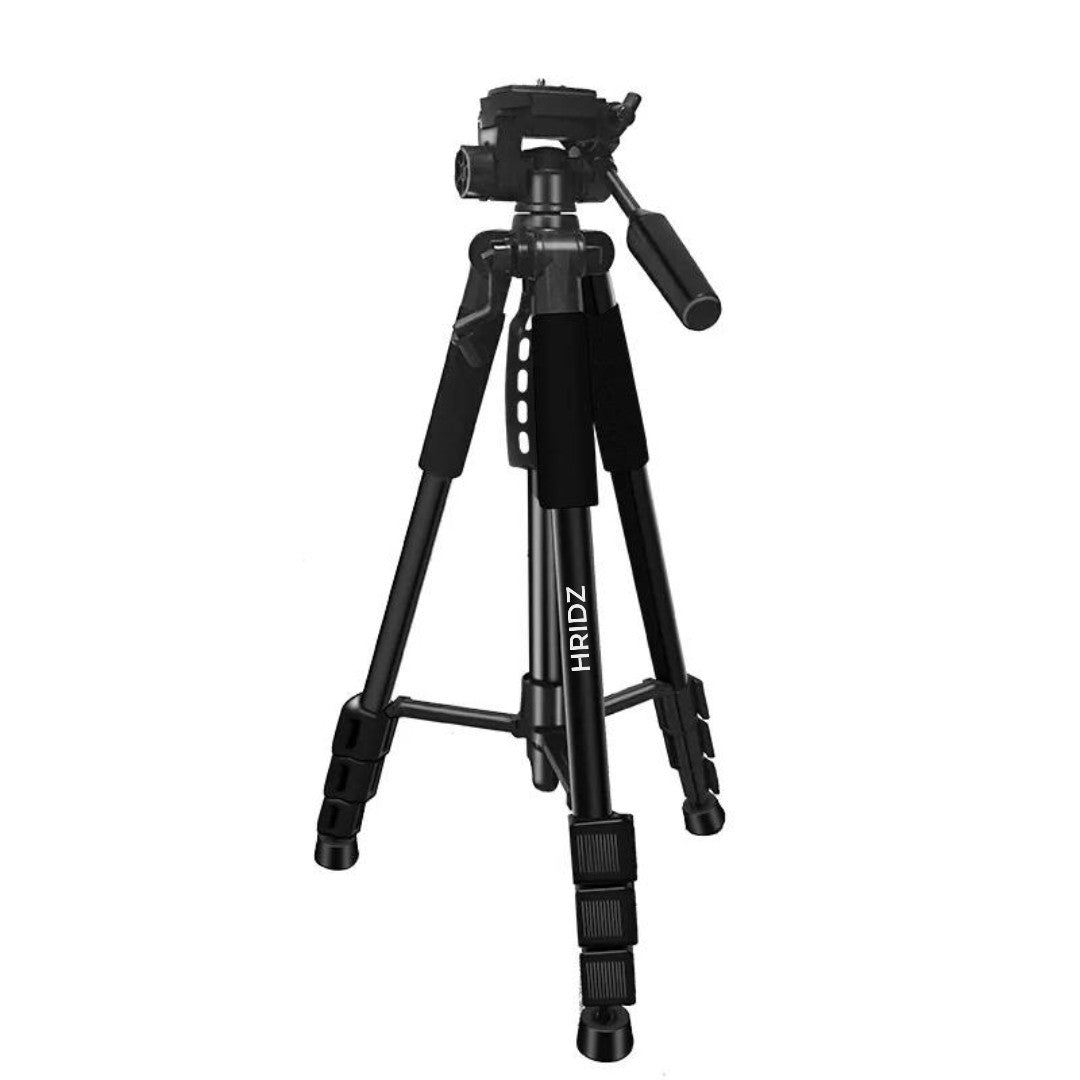 Hridz 175cm Portable Aluminium Alloy Camera Tripod with 3-Way Swivel Pan Head & Carry Bag – Lightweight Travel Tripod for DSLR, Mirrorless & Video Camcorders