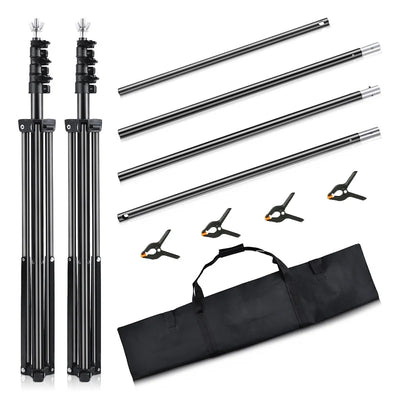 Hridz 2.6m*3m Heavy Duty Photography Backdrop Support System for Quality Photoshoot Background Video Studio