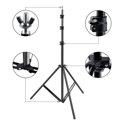 Hridz 2.6m*3m Heavy Duty Photography Backdrop Support System for Quality Photoshoot Background Video Studio