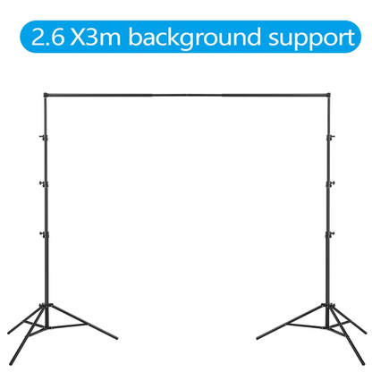Hridz 2.6m*3m Heavy Duty Photography Backdrop Support System for Quality Photoshoot Background Video Studio