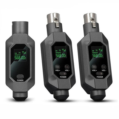 Hridz 2 in 1 Wireless UHF Microphone XLR Converter For Microphone Mixer Speaker Transmitter & Receiver