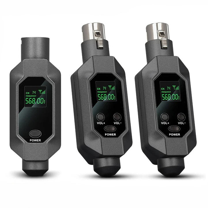 Hridz 2 in 1 Wireless UHF Microphone XLR Converter For Microphone Mixer Speaker Transmitter & Receiver