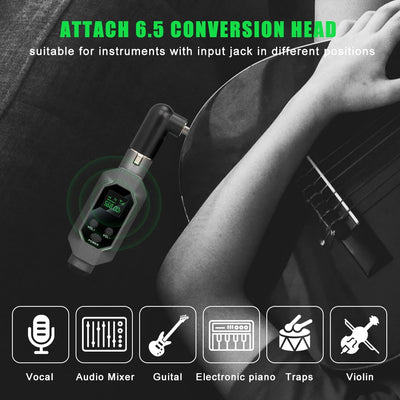 Hridz 2 in 1 Wireless UHF Microphone XLR Converter For Microphone Mixer Speaker Transmitter & Receiver