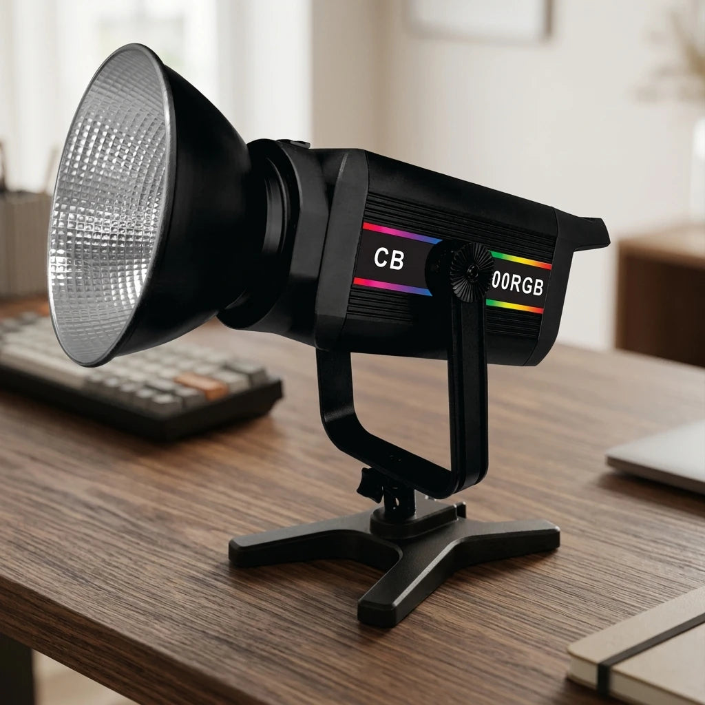 Hridz 200W RGB COB LED Video Light with Remote Control – Adjustable 2800K-6800K Studio Photography Lighting for YouTube, Live Streaming, Filmmaking & Content Creation