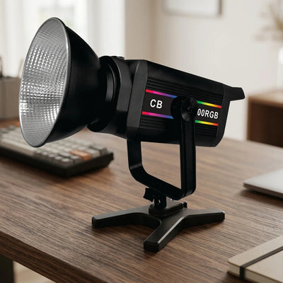 Hridz 200W RGB COB LED Video Light with Remote Control – Adjustable 2800K-6800K Studio Photography Lighting for YouTube, Live Streaming, Filmmaking & Content Creation