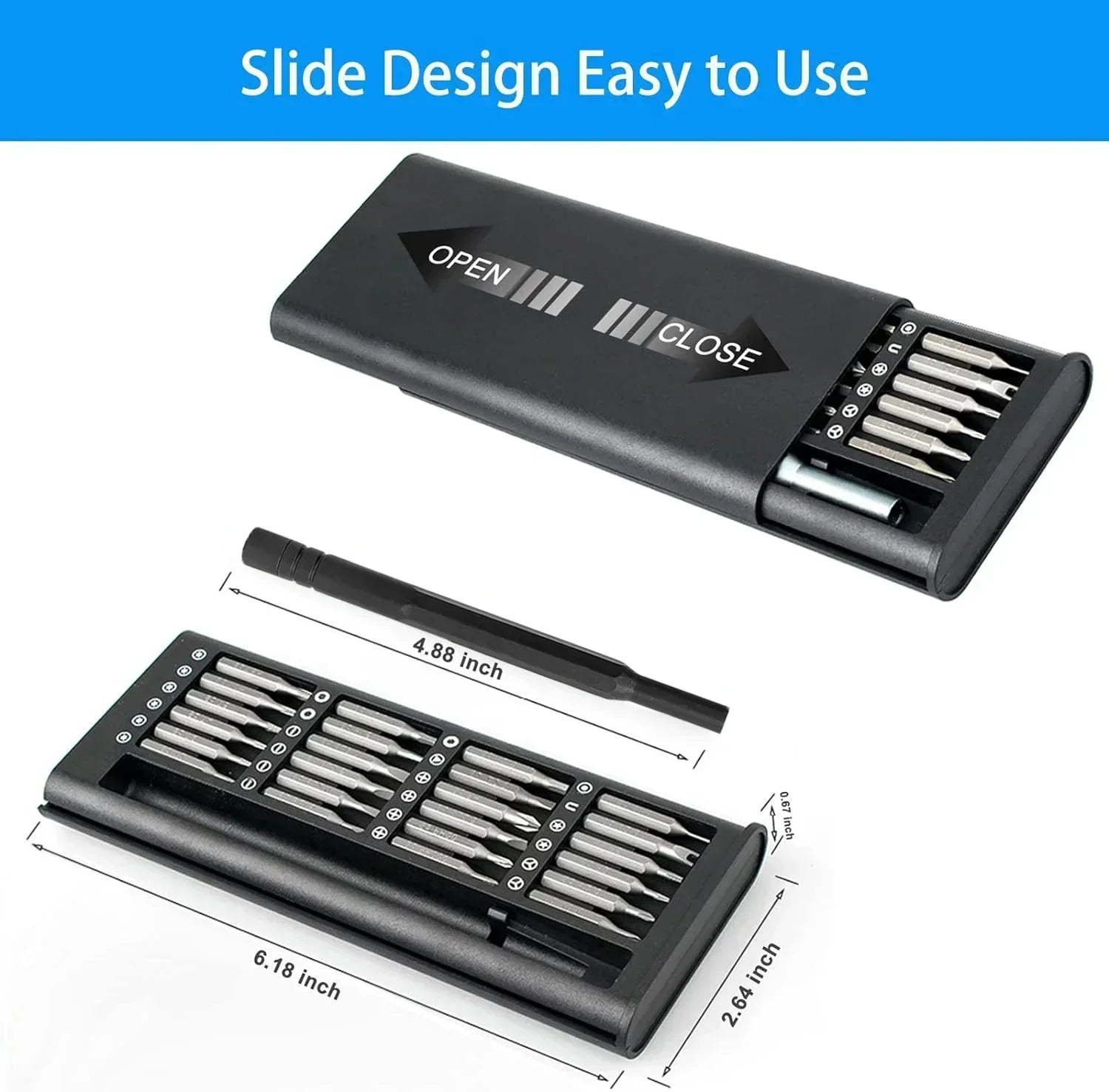 Hridz 24-in-1 Precision Screwdriver Set for Camera, Phone, Watch, Glasses & Electronics Repair
