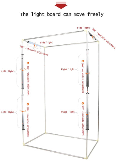 Hridz 2M Large Photography Shooting Tent LED Photo Studio Light Box Kit