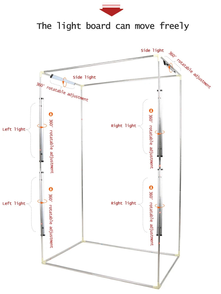 Hridz 2M Large Photography Shooting Tent LED Photo Studio Light Box Kit