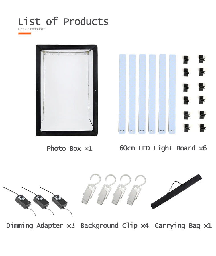 Hridz 2M Large Photography Shooting Tent LED Photo Studio Light Box Kit
