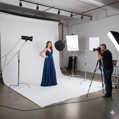 Hridz 3.3m Stainless Steel Heavy Duty C-Stand Century Stand with 1.28m Boom Arm 2 Grip Heads Set