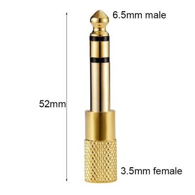 Hridz 3.5mm to 6.35mm Stereo Jack Adapter – Gold-Plated 1/4" Headphone & Guitar Converter