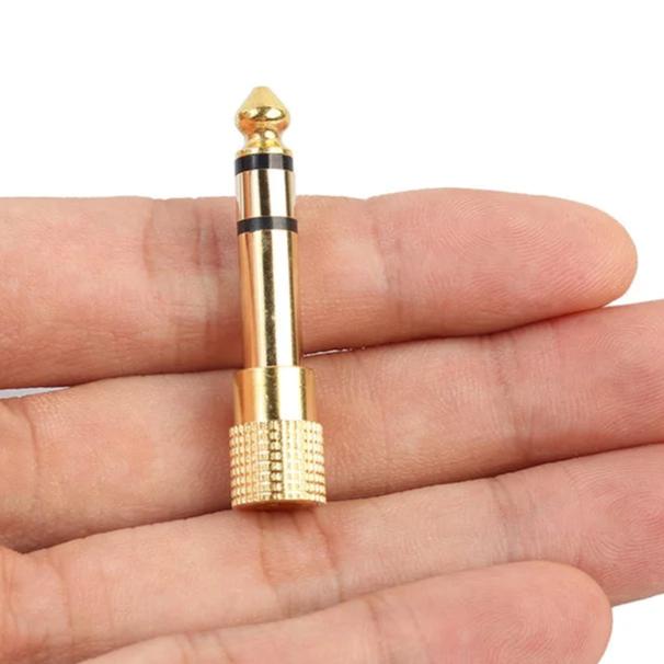 Hridz 3.5mm to 6.35mm Stereo Jack Adapter – Gold-Plated 1/4" Headphone & Guitar Converter