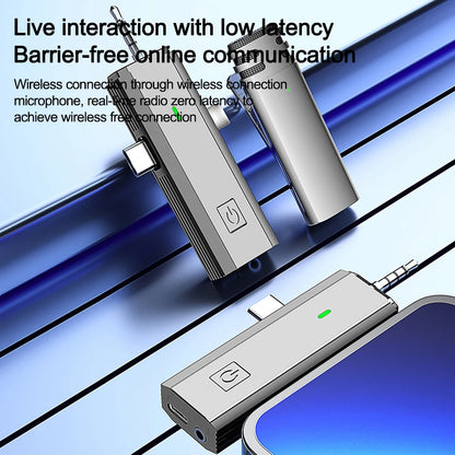 Hridz 3 In 1 Wireless Lavalier Lapel Microphone Set For Iphone Android SLR Camera