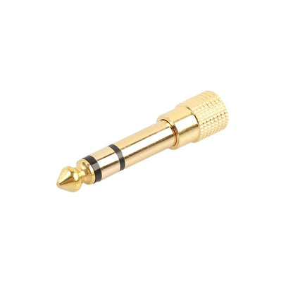 2Pcs Hridz 3.5mm Headphone Stereo to 6.35mm Jack Adapter for Earphone 1/4" Guitar