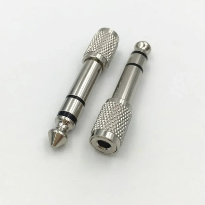 2Pcs Hridz 3.5mm Headphone Stereo to 6.35mm Jack Adapter for Earphone 1/4" Guitar