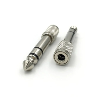 2Pcs Hridz 3.5mm Headphone Stereo to 6.35mm Jack Adapter for Earphone 1/4" Guitar