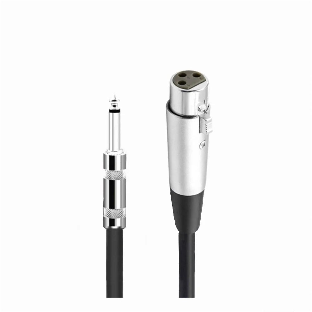 Hridz 3M XLR Female to 6.35mm TRS Audio Cable – Professional Microphone & Speaker Cable for Mixers Guitars