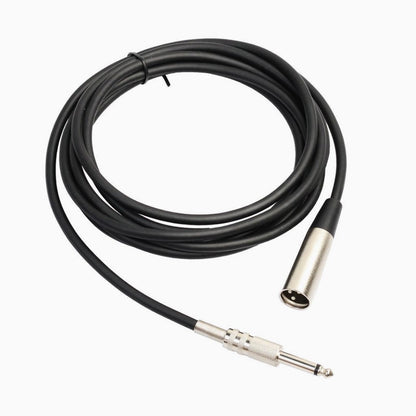 Hridz 3M XLR Male to 1/4" (6.35mm) TS Mono Jack Audio Cable - Noise-Free Microphone & Instrument Cable