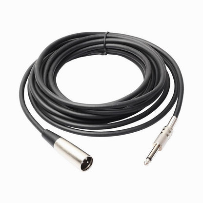 Hridz 3M XLR Male to 6.35mm Cable TRS Mono Jack Audio Noise-Free Microphone & Instrument Cable