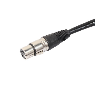 Hridz 3Pin XLR Female to Dual 2 Male Plug Y Splitter Adapter Cable 1ft – Professional Audio Mic Connector Cord