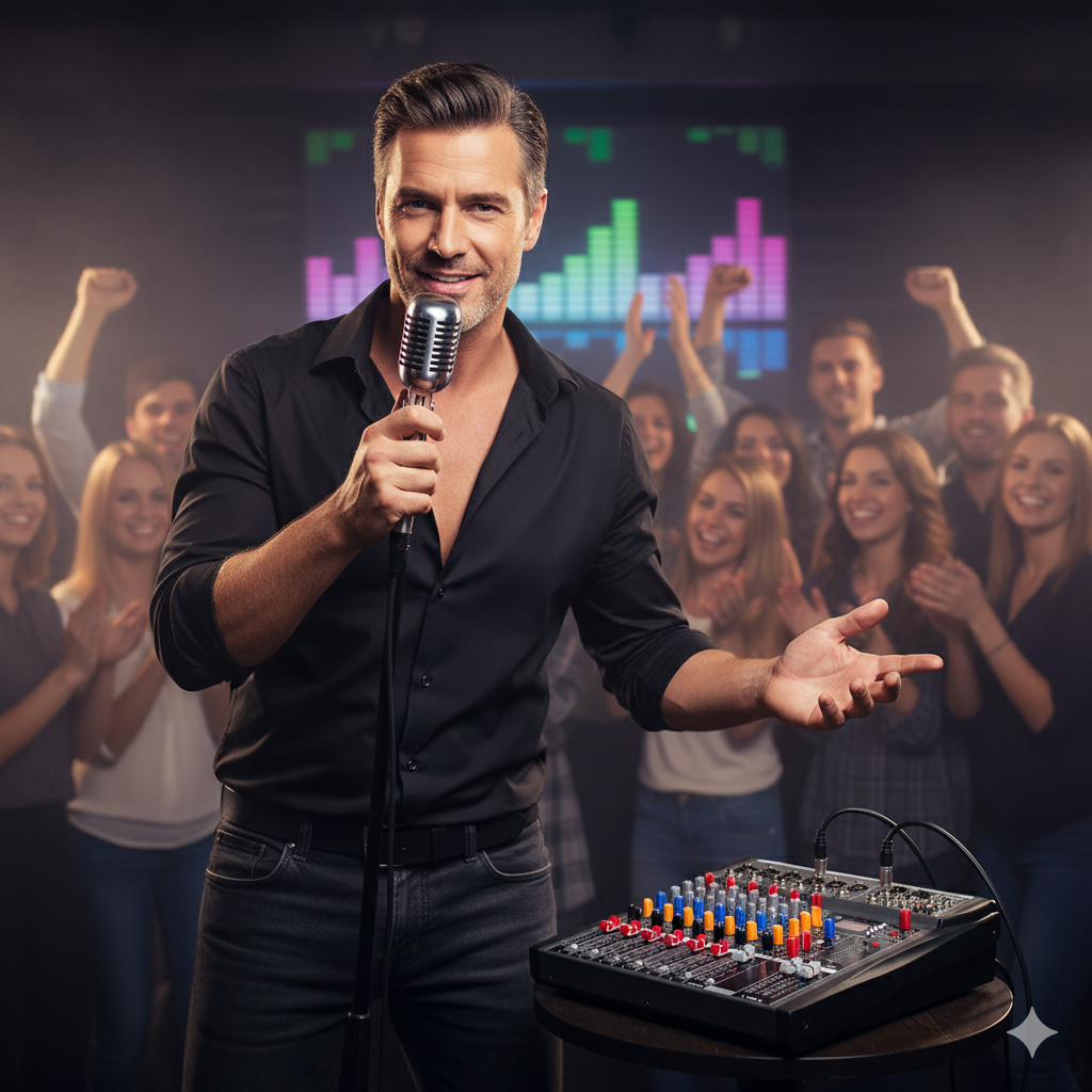 Hridz 6-Channel Compact Audio Mixer – Bluetooth & USB Interface for Podcasting, Karaoke & Live Streaming