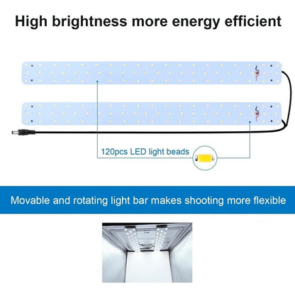 Hridz 60cm Folding Photo Lightbox Professional Product Photography Tent with Bi-Colour LEDs & 6 Anti-Wrinkle Backdrops