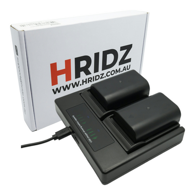 Hridz BLF19 Batteries & Charger Set for Panasonic GH9 GH5s GH4 GH3 DMW-BLF19