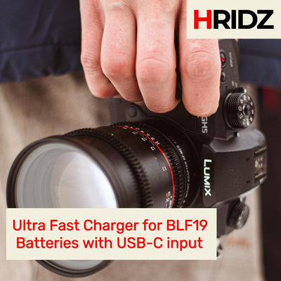 Hridz BLF19 Dual Charger for Panasonic DMW-BLF19 Battery G9 GH5s GH5 GH4 GH3