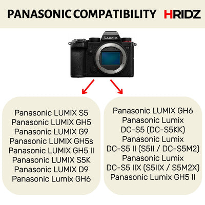 Hridz BLK22 Batteries & Charger Set for Panasonic Lumix G9 S5 GH6 GH5 GH5s & BLF19