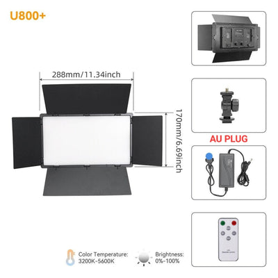 Hridz Bi-colour Video Light – Dimmable Bi-Color 2500K-8500K Panel, Remote-Controlled, for Photography, YouTube, Vlogging, and Video Recording with AU Plug Power Adapter