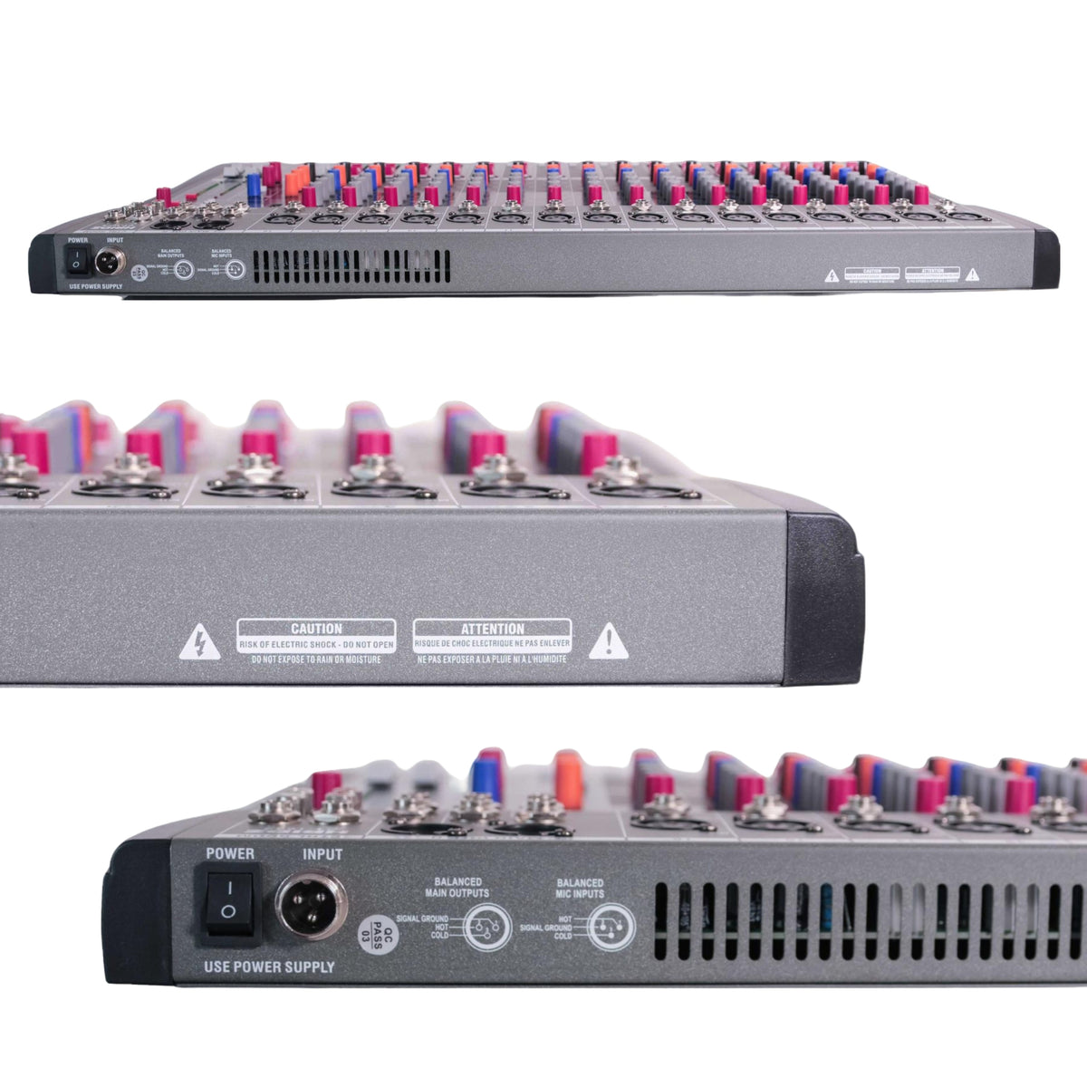 Hridz CT-160S 16-Channel Bluetooth Audio Mixer with USB & 48V Phantom Power