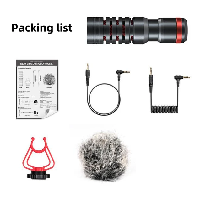 Hridz Cardioid Lavalier Shotgun Microphone For On-Camera & Smartphone