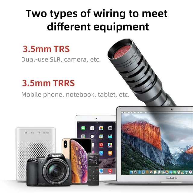 Hridz Cardioid Lavalier Shotgun Microphone For On-Camera & Smartphone