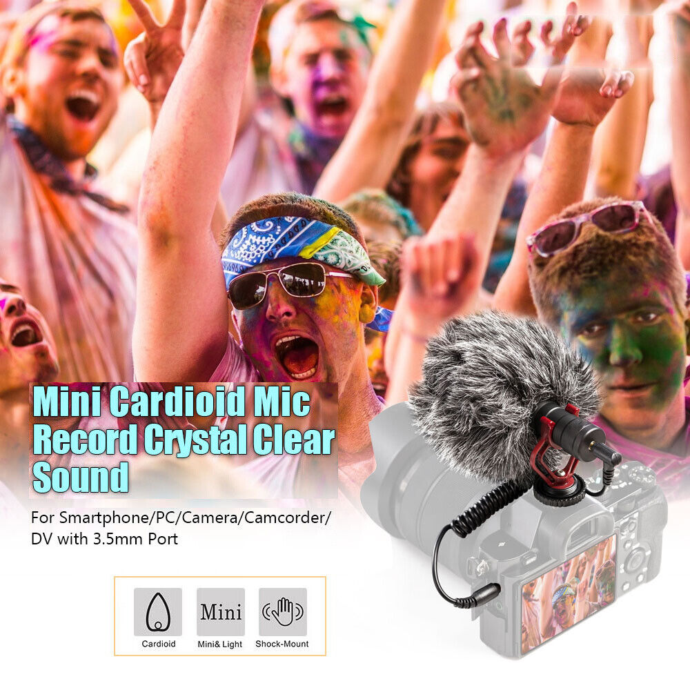 Hridz Cardioid Lavalier Shotgun Microphone For On-Camera & Smartphone