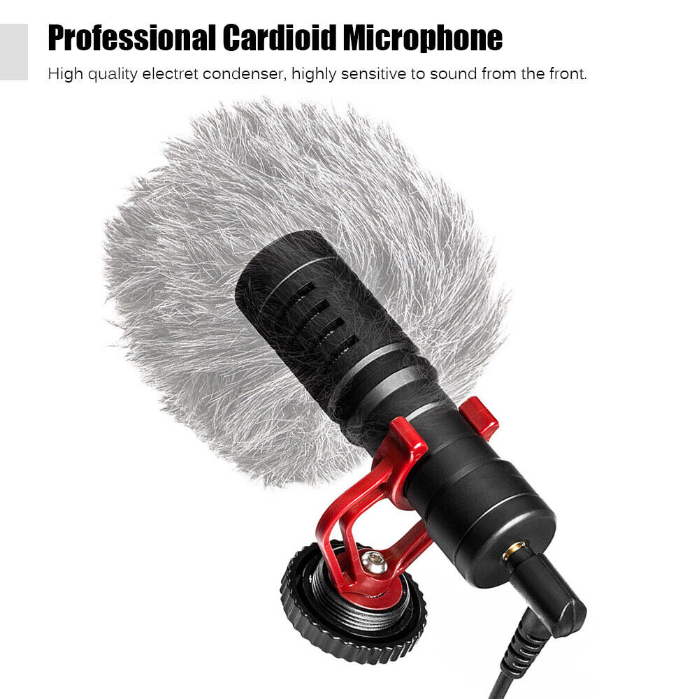 Hridz Cardioid Lavalier Shotgun Microphone For On-Camera & Smartphone