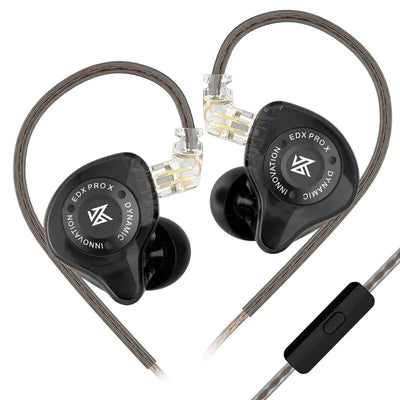 Hridz EDX Pro-X Wired In-Ear Monitors with Mic — HiFi Bass Earbuds for Sport & Gaming